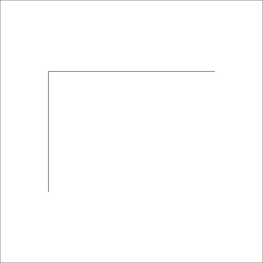 Minimalistische schwarze Linienzeichnung eines rechten Winkels auf weißem Hintergrund, Hultafors FORSBERG Trekkers Little Helper