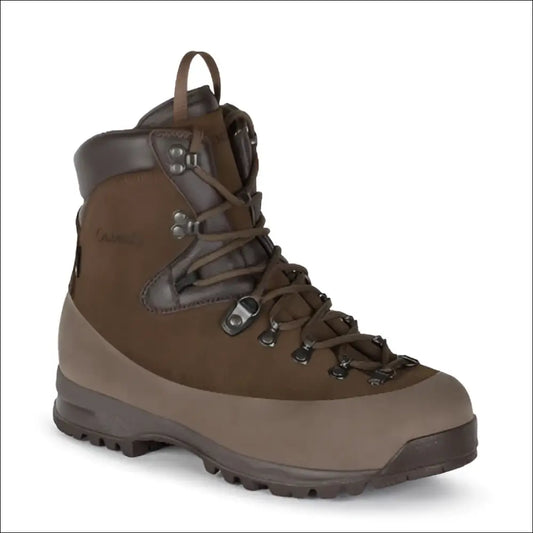 Braune AKU KS Schwer 19 GTX Wanderstiefel aus Wildleder und Synthetik mit robustem Profil und Metallösen