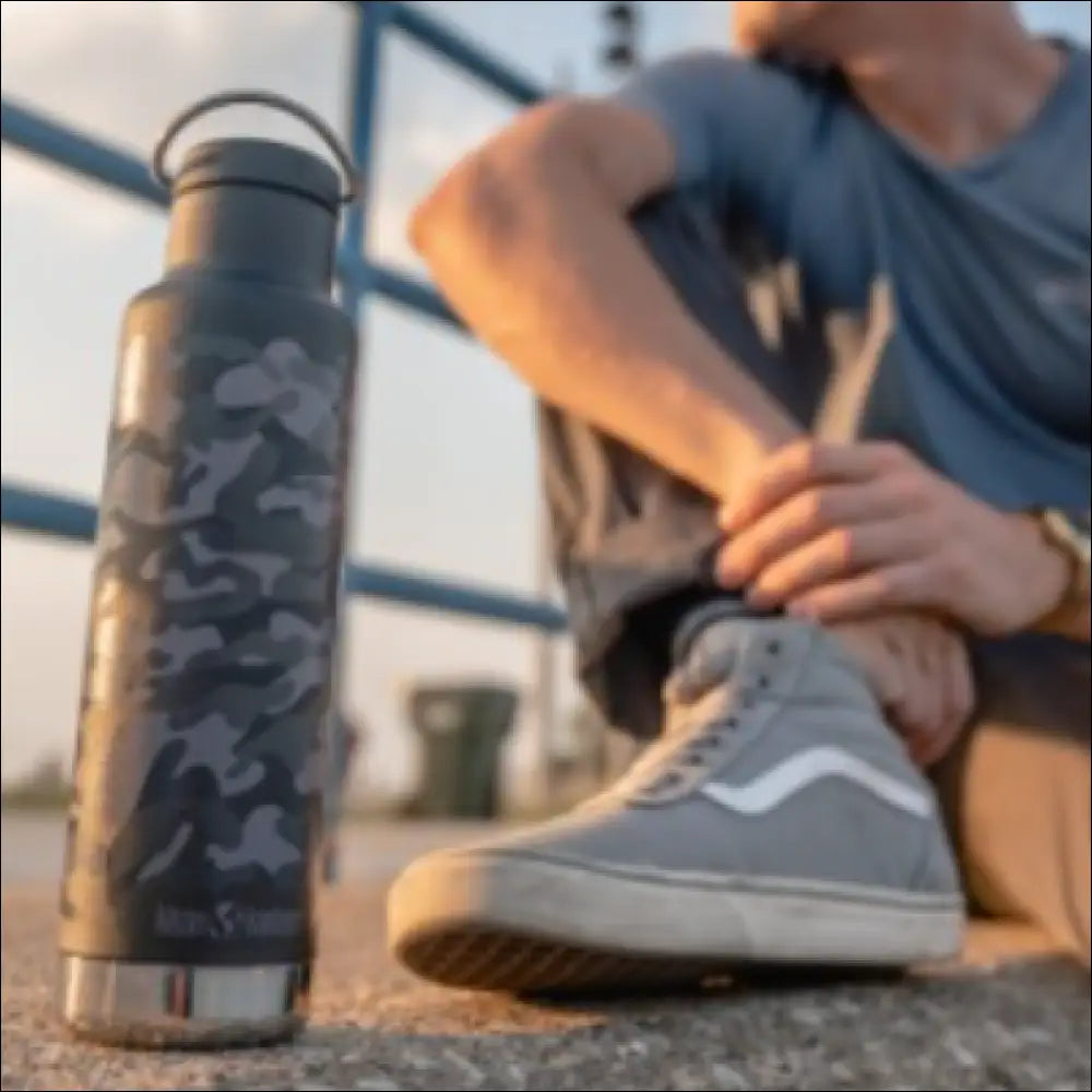 Klean Kanteen Classic 592ml mit Loop Cap, Tarnmuster Flasche