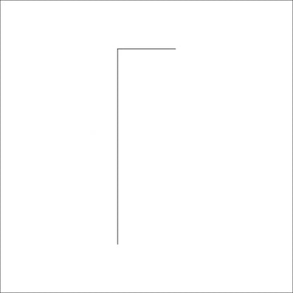 Minimalist schwarze Linienzeichnung eines L-förmigen Halters für Klean Kanteen Classic Sport Cap