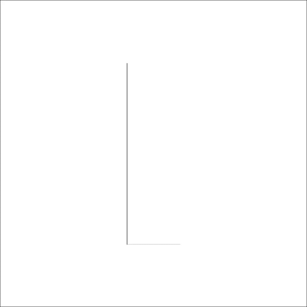 Minimalistische schwarze Linienzeichnung des Buchstabens L auf weißem Hintergrund, Klean Kanteen Sport Cap