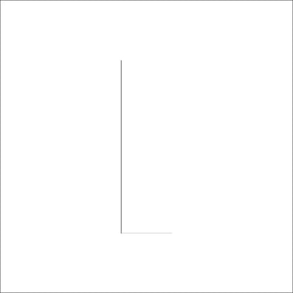 Minimalistische schwarze Linienzeichnung des Buchstabens L auf weißem Hintergrund, Klean Kanteen Sport Cap