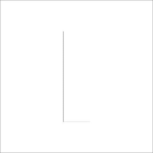 Minimalistische schwarze Linienzeichnung des Buchstabens L auf weißem Hintergrund, Klean Kanteen Sport Cap