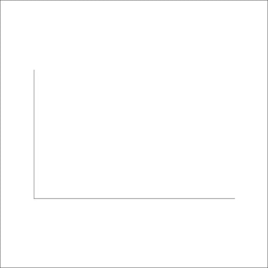 Minimalistische graue Linienskizze eines rechten Winkels auf weißem Hintergrund für Optimus Vega