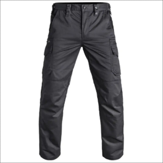 SECU-ONE V2 Einsatzhose: schwarze taktische Cargohose aus hochfestem Polyester